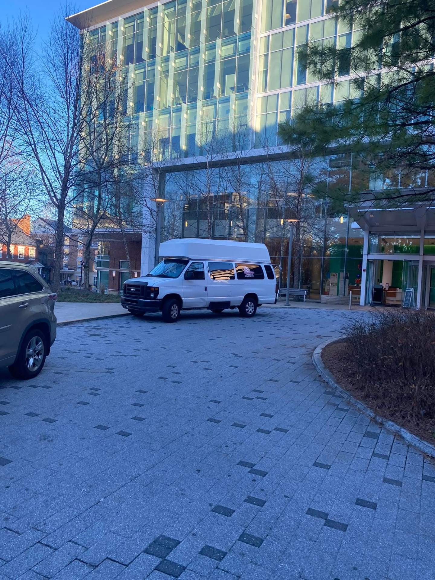 Positive Transportation accessible van at a medical facility